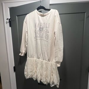 Anthropologie Pilcro Twofer Mini Sweatshirt Dress Size Medium